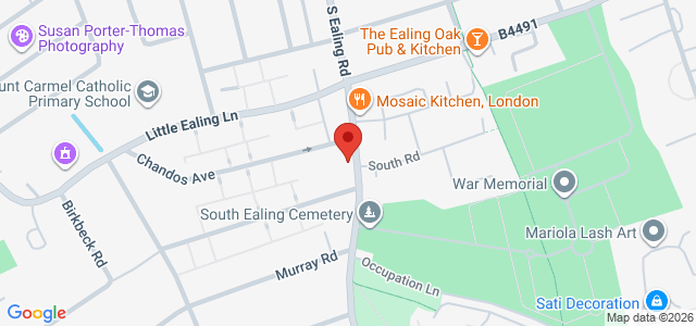 Map showing U.S Pizza in London